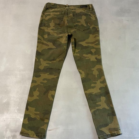 BlankNYC Jeans Womens Size 28 x 26 olive camo camuflage The Reade Crop skinny - Picture 3 of 6